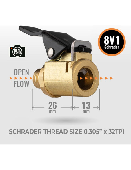 Chuck de Aire Rápido SKG para Infladores de Neumáticos