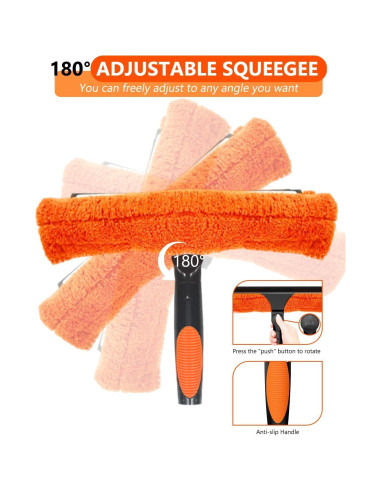 Raspador de Ventanas Telescópico SKGPOLE 5-19 Pies 2 en 1