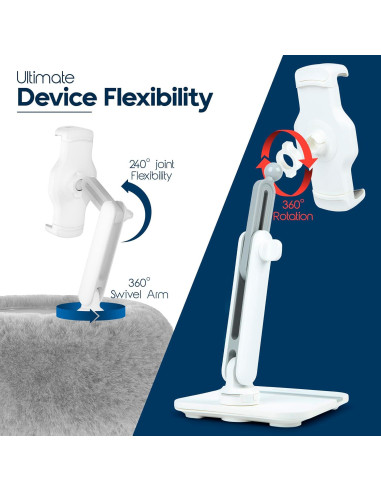 Soporte de Almohada 2-en-1 ShoppingAll para Tabletas 4.7-13" Gris