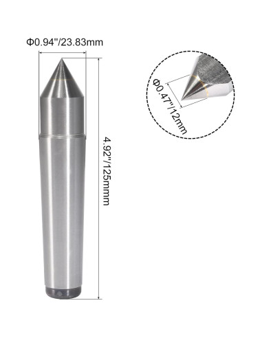 Centro Muerto MT3 uxcell con Punta de Carburo 125mm