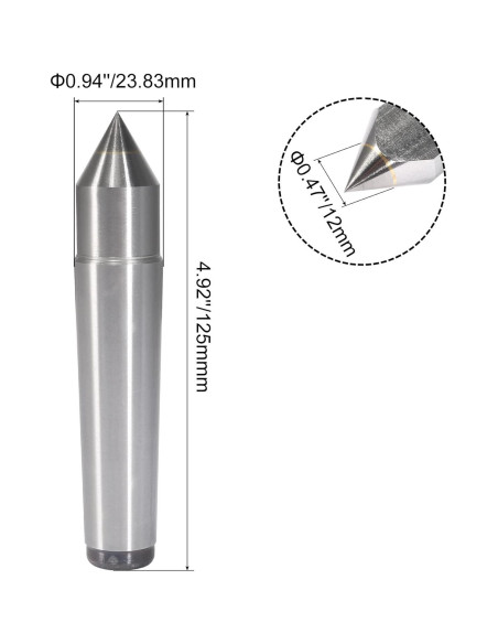 Centro Muerto MT3 uxcell con Punta de Carburo 125mm
