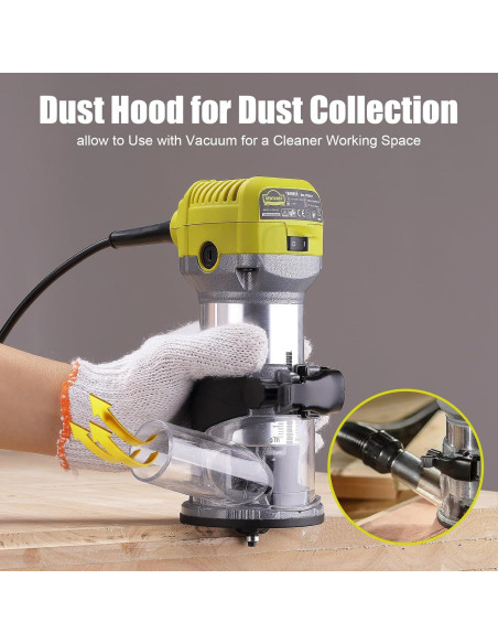 Router Eléctrico DEWINNER 710W 13000-33000 RPM 6 Velocidades