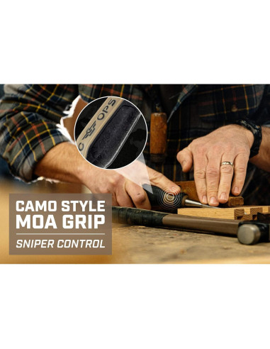 Juego de Cinceles de Madera Spec Ops - 4 Piezas Acero Alto Carbono