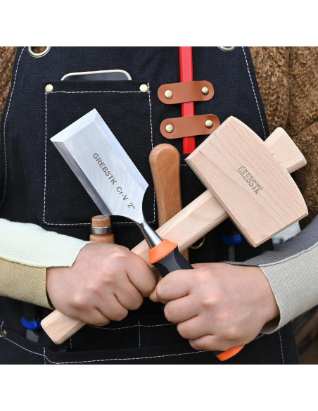 Juego de Lima de Madera GREBSTK 20 cm con Mazo de Haya Juego de Lima de Madera GREBSTK 20 cm con Mazo de Haya