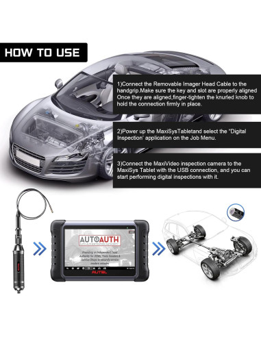 Cámara de Inspección Autel MV108S 8.5mm USB HD 1920x1080