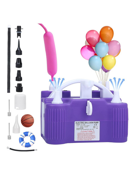 Bomba de aire eléctrica New Meetall 4 en 1 para globos y flotadores