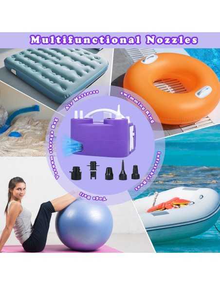 Bomba de aire eléctrica New Meetall 4 en 1 para globos y flotadores