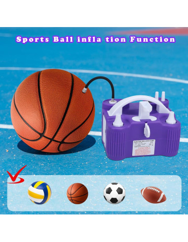 Bomba de aire eléctrica New Meetall 4 en 1 para globos y flotadores