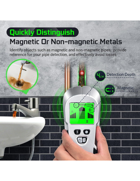 Buscador de Vigas de Pared Freetim TH350 6 en 1 LCD