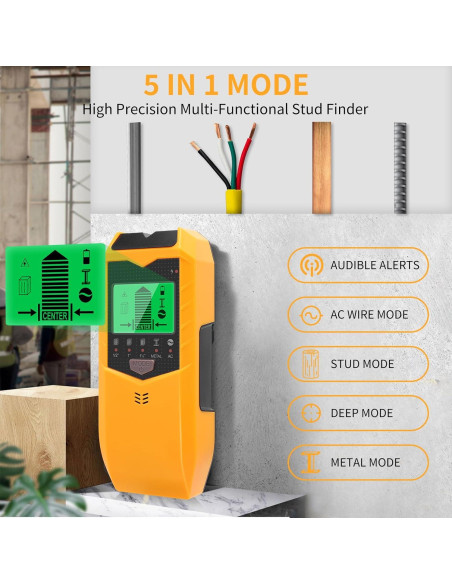 Buscador de Pared ZEMBSOYA 5 en 1 con Pantalla LCD