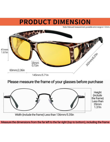 Gafas KANASTAL Ajustables UV400 para Conducir de Noche