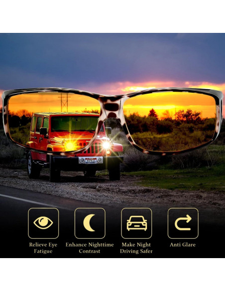 Gafas KANASTAL Ajustables UV400 para Conducir de Noche