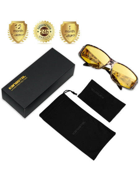 Gafas KANASTAL Ajustables UV400 para Conducir de Noche