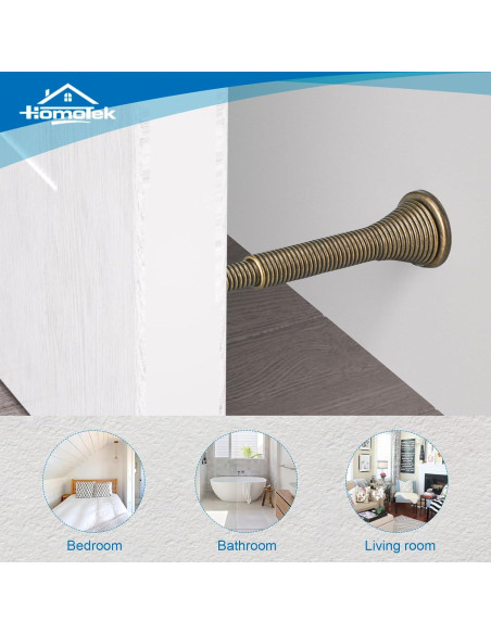 Topes de Puerta Telescópicos HOMOTEK 2 Piezas Brass Antiguo