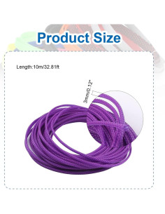 Malla de Cable Trenzada Heyiarbeit 10m Morado 3mm PET 2