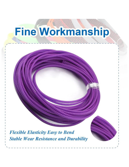 Malla de Cable Trenzada Heyiarbeit 10m Morado 3mm PET