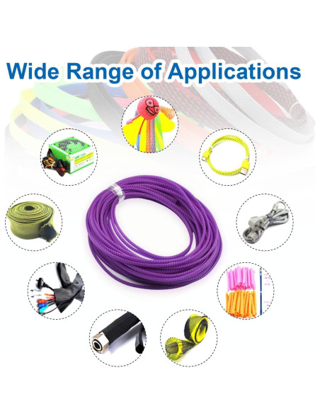 Malla de Cable Trenzada Heyiarbeit 10m Morado 3mm PET