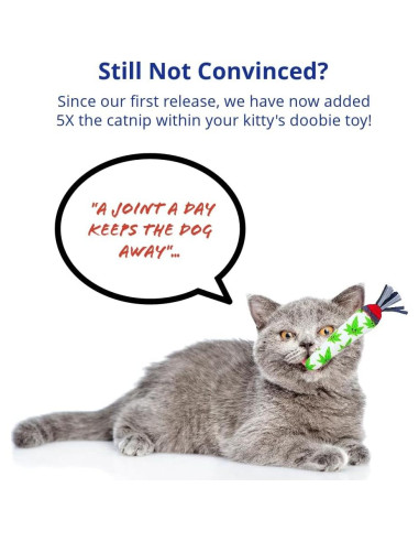 Juguete para Gatos ToyGenics Doobie de Hierba Gatera 21.6 cm