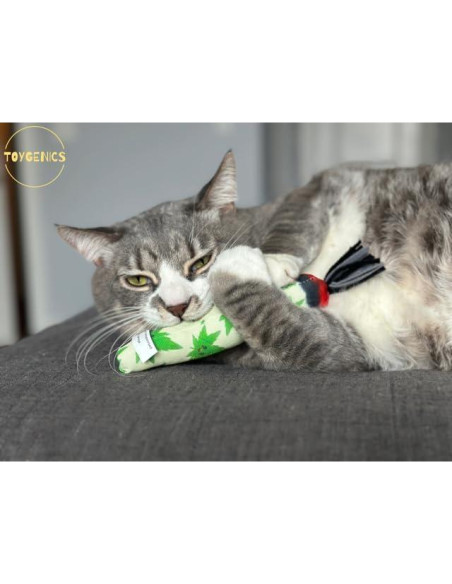 Juguete para Gatos ToyGenics Doobie de Hierba Gatera 21.6 cm