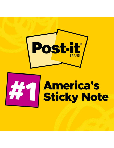 Notas Post-it Amarillo Canario 10.16x15.24 cm 5 Blocs 100 Hojas