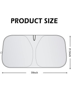Sombra de Parabrisas Salior L 150x80cm Plegable UV Resistente 2