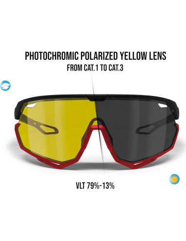 Gafas de Sol Deportivas Bertoni Alpha TR90 Polarizadas Amarillas