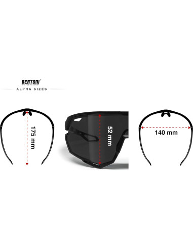 Gafas de Sol Deportivas Bertoni Alpha TR90 Polarizadas Amarillas