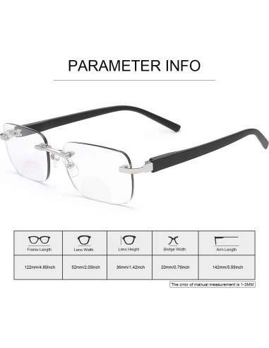 Gafas de lectura bifocales fotocromáticas 2.0x con bisagra de resorte