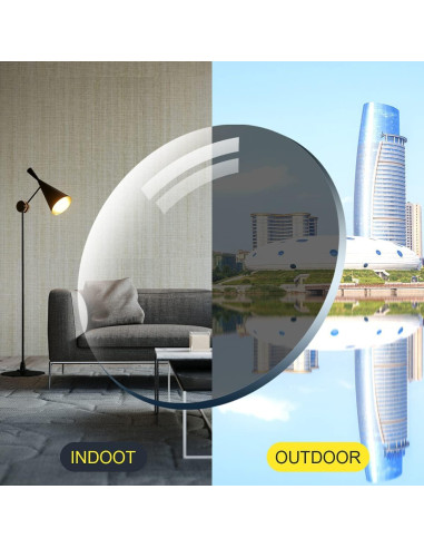 Gafas de lectura bifocales fotocromáticas 2.0x con bisagra de resorte