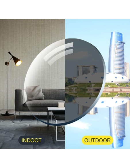 Gafas de lectura bifocales fotocromáticas 2.0x con bisagra de resorte