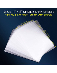 Hojas de Encogimiento BAPHILE 17 Piezas 28x20 cm Mate 2