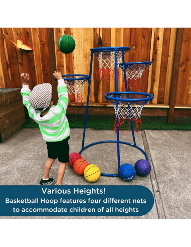 Juego de Baloncesto Infantil 4 Aros Children's Factory - Interior/Exterior