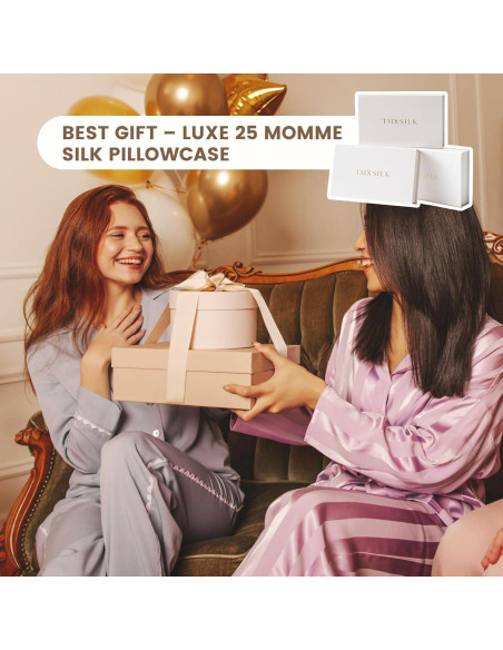 Funda de Almohada de Seda THXSILK 100% Morera 20x66cm Beige