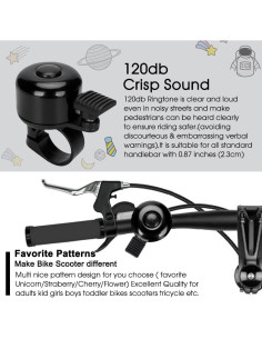 Campana de Bicicleta Kutrick Bike-LD-001 Negra 120db 2