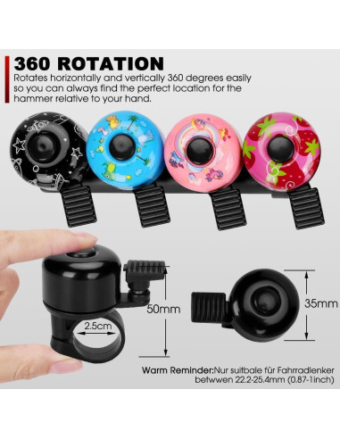 Campana de Bicicleta Kutrick Bike-LD-001 Negra 120db