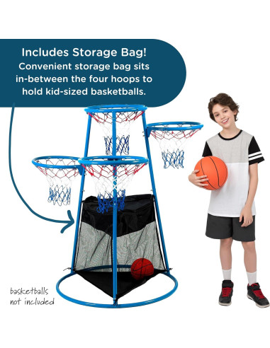 Juego de Baloncesto Infantil 4 Aros Children's Factory - Interior/Exterior