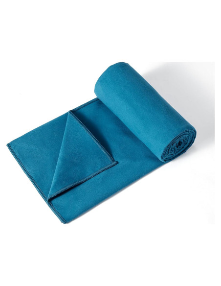Toalla de Yoga Amazon Basics Aqua, Suave y Absorbente 188x61 cm