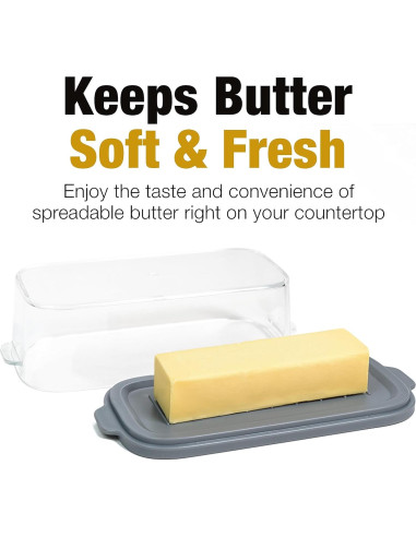 Mantequillera Eparé Grande con Tapa - Plástico Libre de BPA