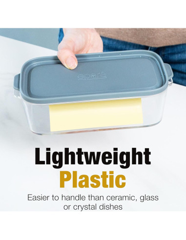 Mantequillera Eparé Grande con Tapa - Plástico Libre de BPA