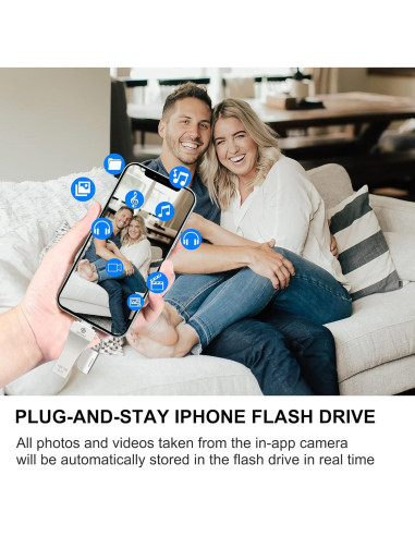 Stick de Respaldo de Fotos 128GB MFi para iPhone y iPad
