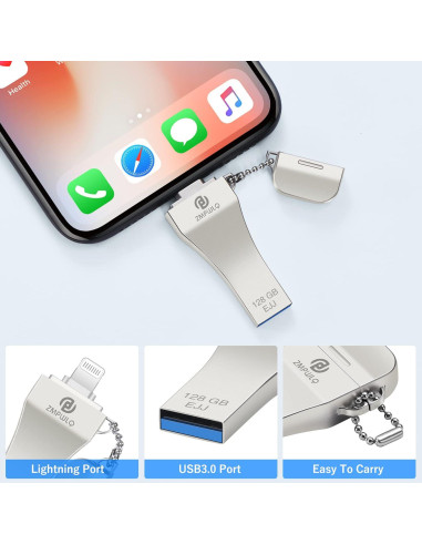 Stick de Respaldo de Fotos 128GB MFi para iPhone y iPad