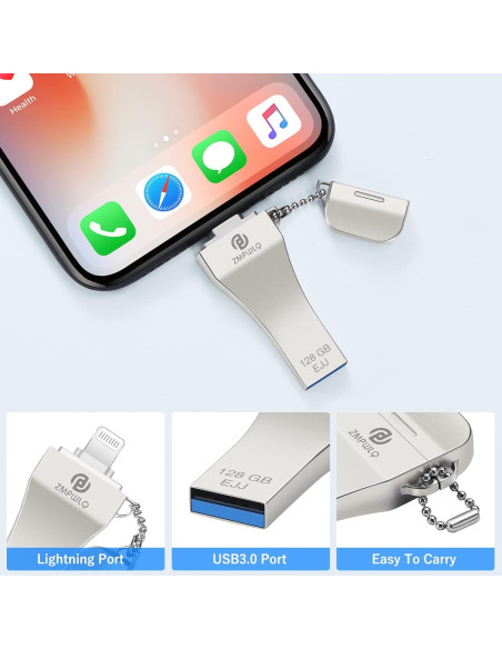 Stick de Respaldo de Fotos 128GB MFi para iPhone y iPad Stick de Respaldo de Fotos 128GB MFi para iPhone y iPad