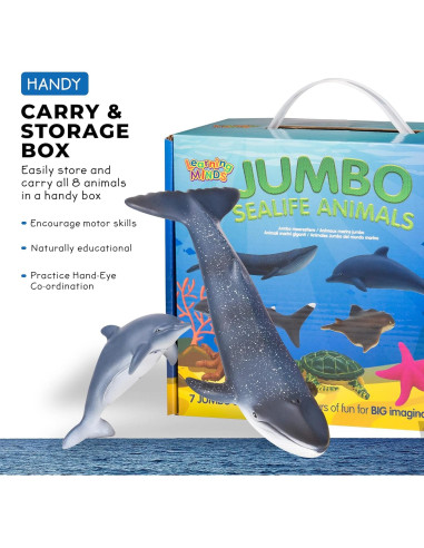 Set de Juguetes Educativos Animales Marinos Learning Minds - 7 Figuras