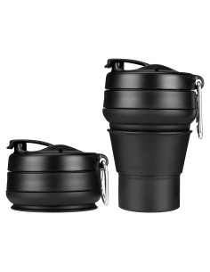 Taza de viaje plegable Egoldto 2x480ml silicona a prueba de fugas