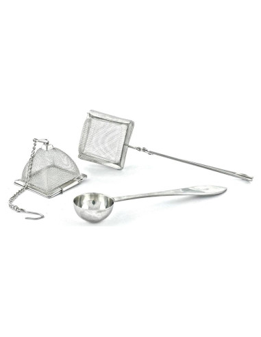 Set de Infusores y Cucharita para Té VAHDAM - Acero Inoxidable