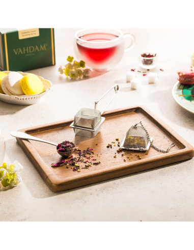Set de Infusores y Cucharita para Té VAHDAM - Acero Inoxidable