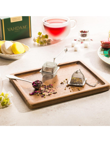 Set de Infusores y Cucharita para Té VAHDAM - Acero Inoxidable