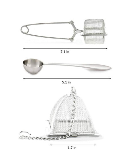 Set de Infusores y Cucharita para Té VAHDAM - Acero Inoxidable