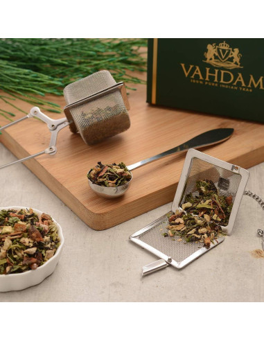 Set de Infusores y Cucharita para Té VAHDAM - Acero Inoxidable