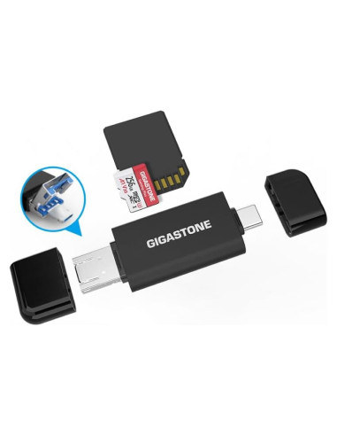 Lector de Tarjetas Gigastone 5-en-1 USB-A USB-C SD Micro SD